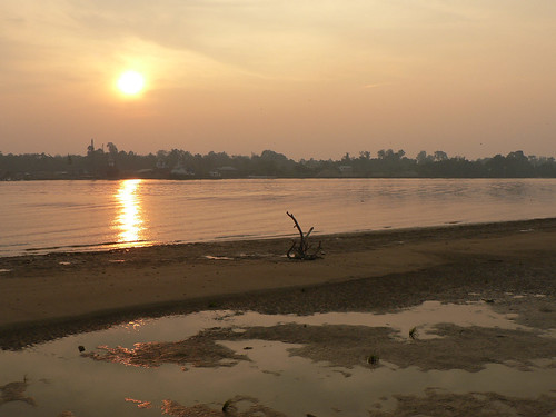 sunset river sarawak malaysia borneo sibu