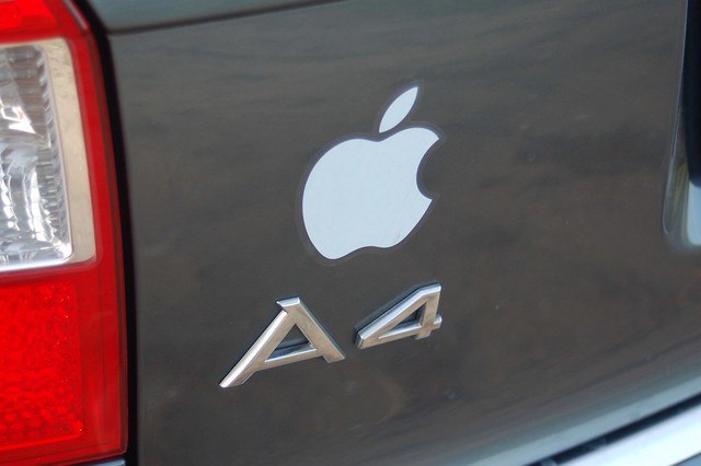 Apple Logo on Audi A4 back