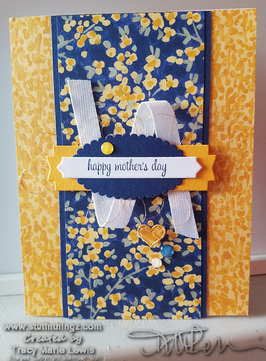 Yellow, Blue And White Mother's Day Card | Tracy Marie Lewis | www.stuffnthingz.com