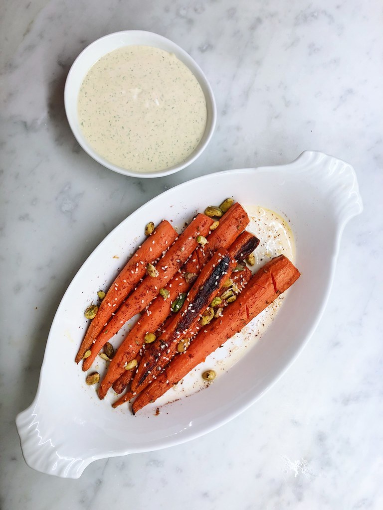 roasted carrots + all-the-herbs yogurt