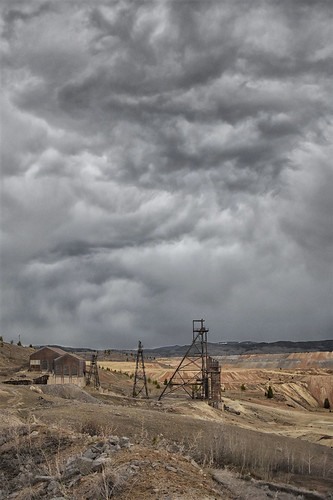 butte montana mine storm clouds stormclouds