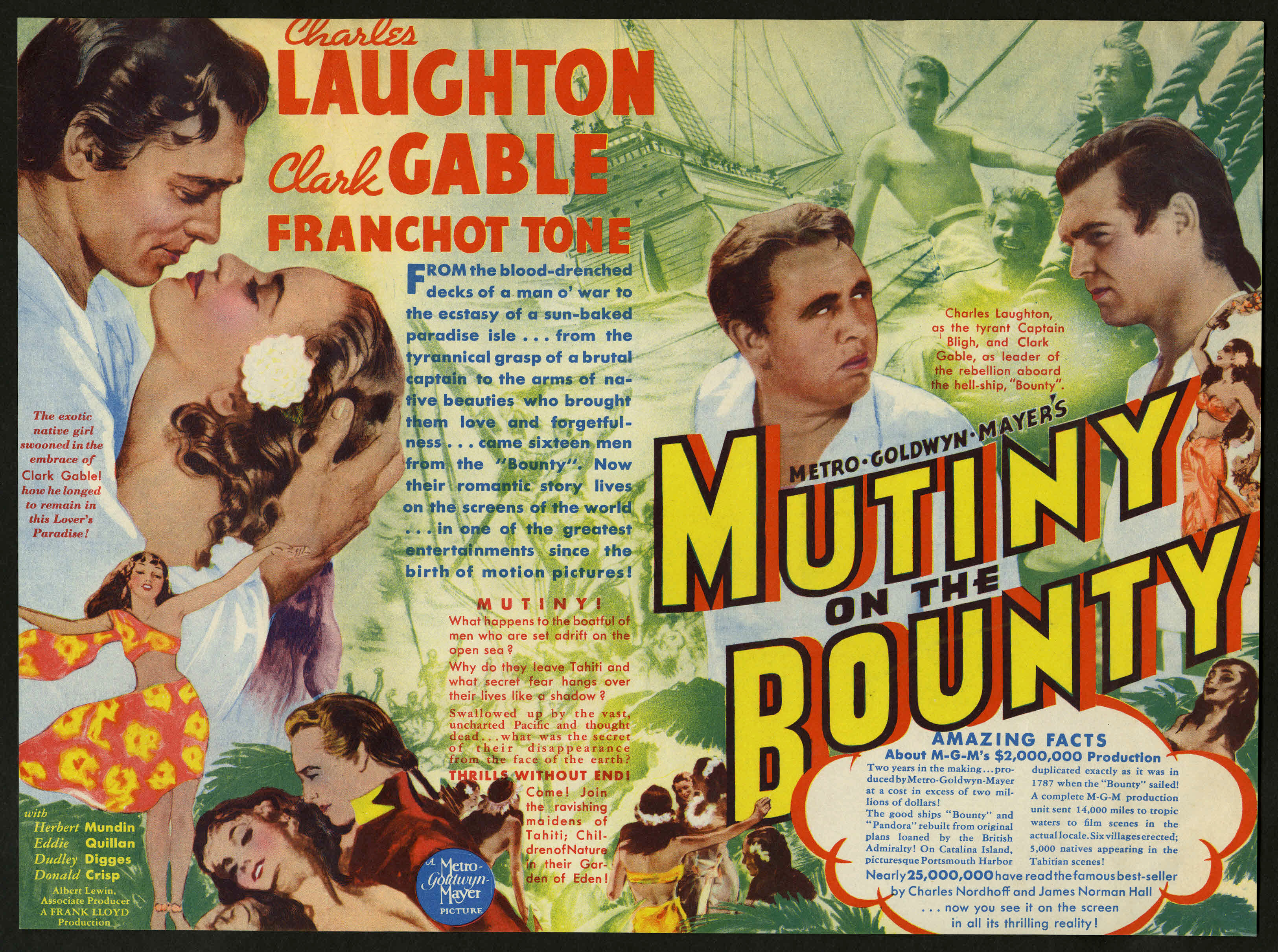 Poster for the 1935 movie version of Mutiny on the Bounty