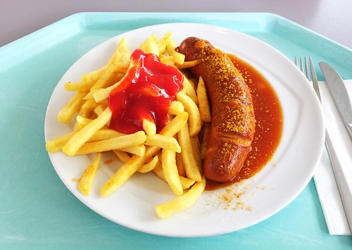 Curried sausage & french fries / Currywurst & Pommes Frites