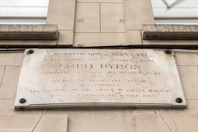 Bruxelles letteraria: targa dedicata a Lord Byron