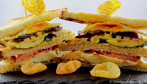 Vegetarisches Club-Sandwich Rezept