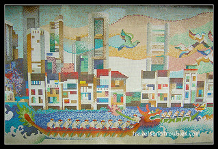 Mosaic muur geschiedenis Singapore