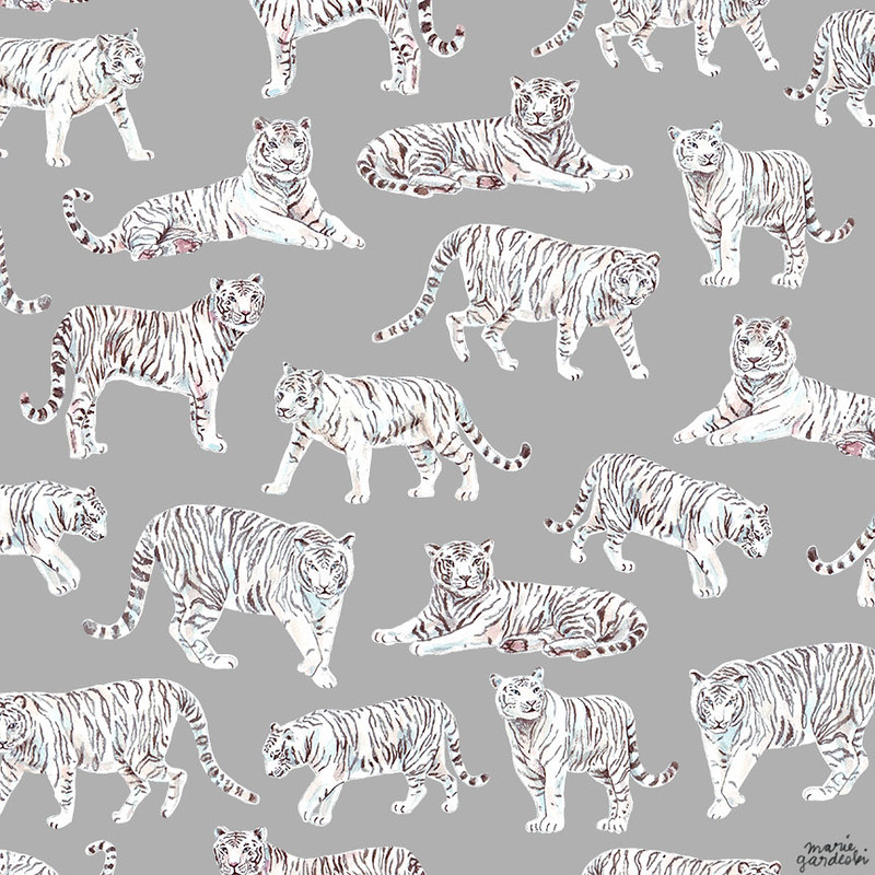 White Tiger Fabric