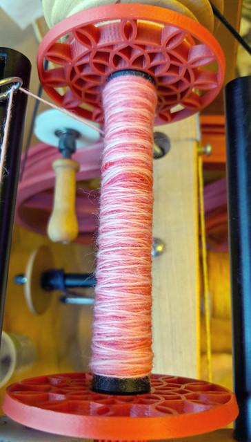 Tour de Fleece 2018 Day 16 - The First Draft Polwarth Silk in the Thomas Waith Is in Love Colorway Starting Singles