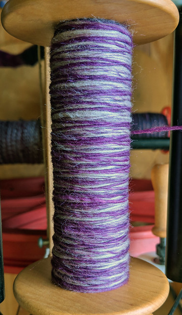 Tour de Fleece 2018 Day 2 - Into The Whirled Polwarth Silk Blended Top in 221b Colorway 2nd Singles 6
