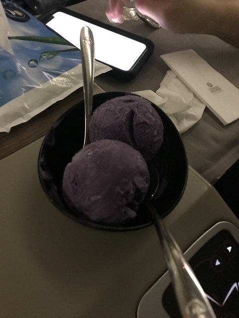 Turkish Airlines,  ube ice cream second serving