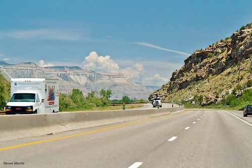 interstatehighway freeway road canyon cliffs mountains debeque colorado unitedstates