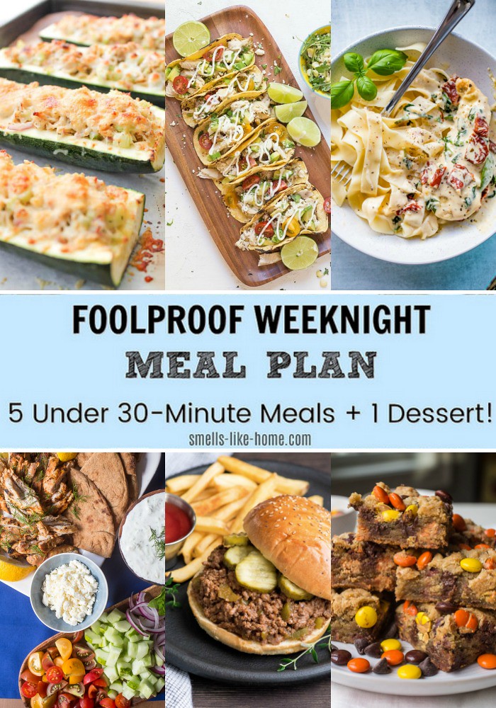 Foolproof Weeknight Meal Plan – Week 4