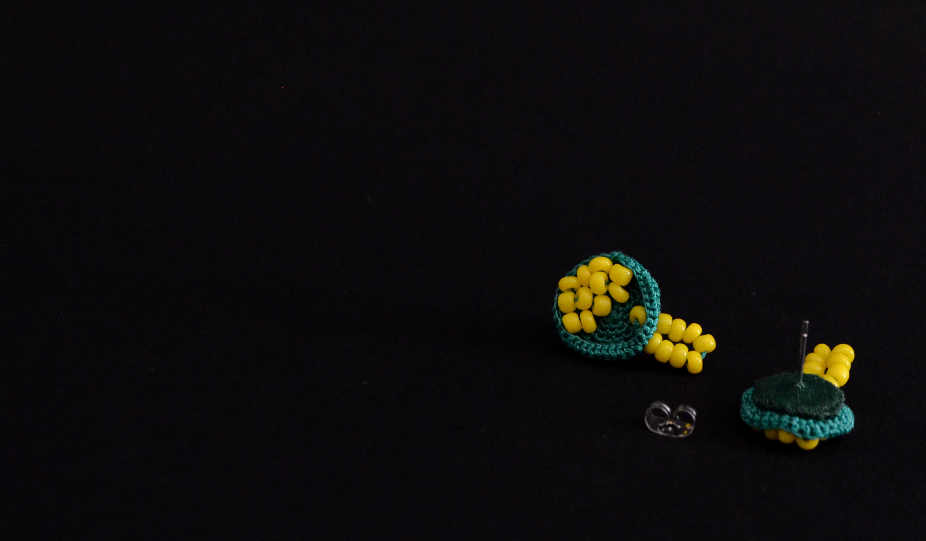 Crochet earrings - Lime