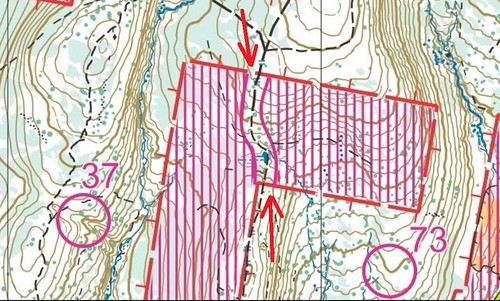 Map Detail on southwestern area of 2018 CNYO rogaine