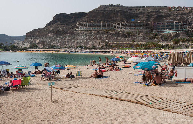 Playa de Amadores al sur de Gran Canaria