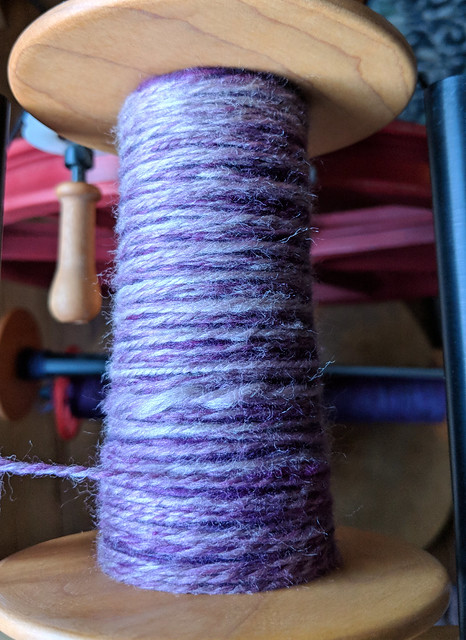 Tour de Fleece 2018 Day 3 - Into The Whirled Polwarth Silk Blended Top in 221b Colorway Plying 4