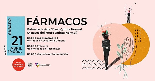 Afiche Fármacos presenta show para todas las edades en Balmaceda Arte Joven