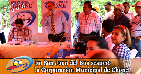 En San Juan del BÃºa sesionÃ³ la CorporaciÃ³n Municipal de Chone