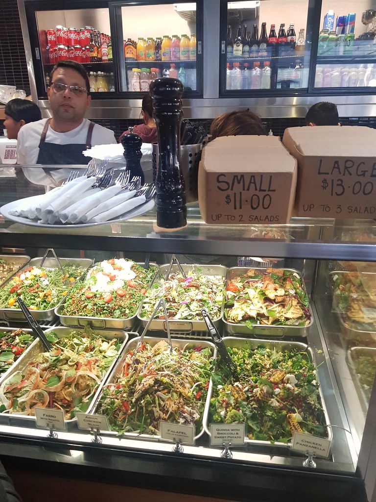 @ Salad section at Cafe SAFI at 484 St.Kilda Road Melbourne Australia