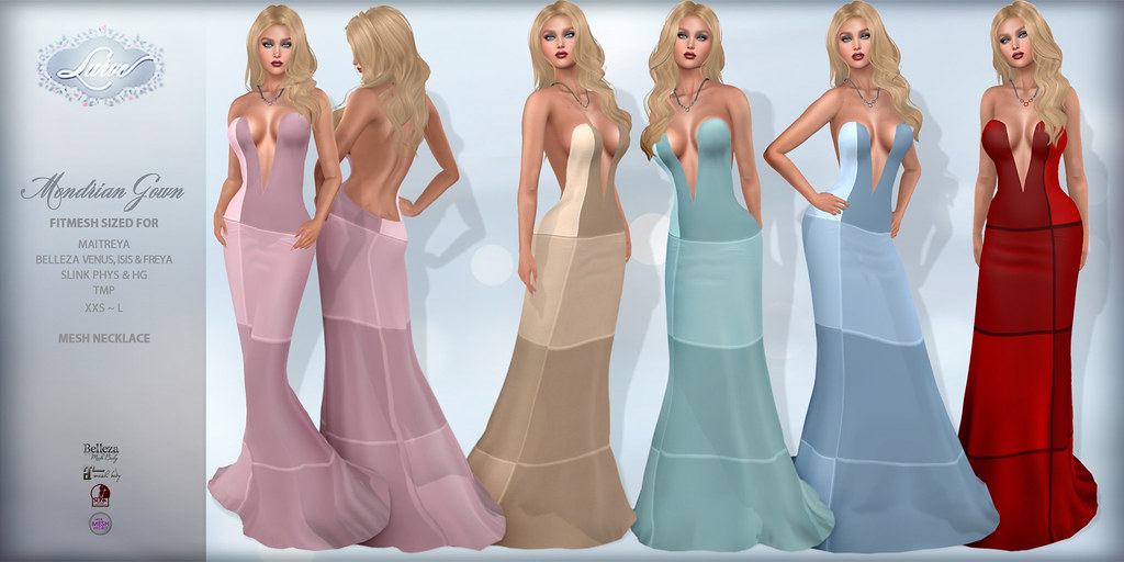 *Lurve* Mondrian Fitmesh Formal Phat Pack of all colors in the collection - TeleportHub.com Live!