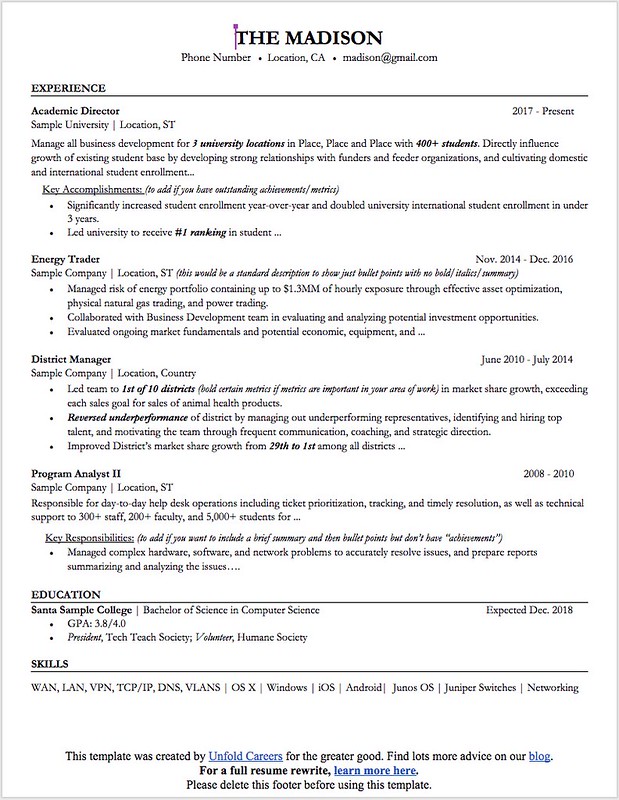 Building a better resume
