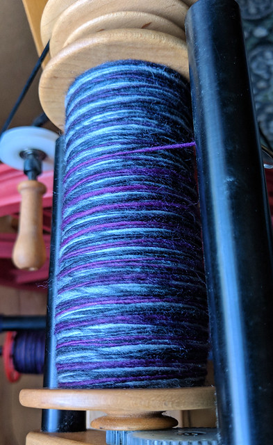 Tour de Fleece 2018 Day 2 - Into The Whirled Polwarth Silk Blended Top in 221b Colorway 2nd Singles 12