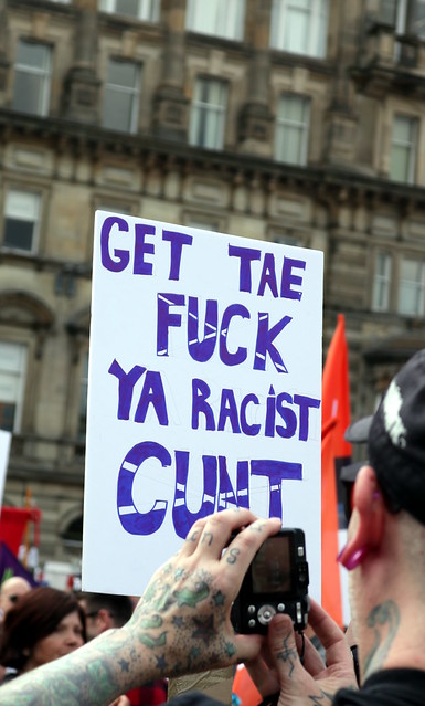 Scotland Against Trump protest