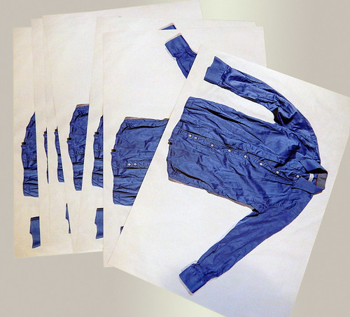In an interesting experiment the Art Museum in Aarlborg, Denmark had sheets of shirts (mostly blue) printed on paper which allowed people to create their own 'clothing' art
