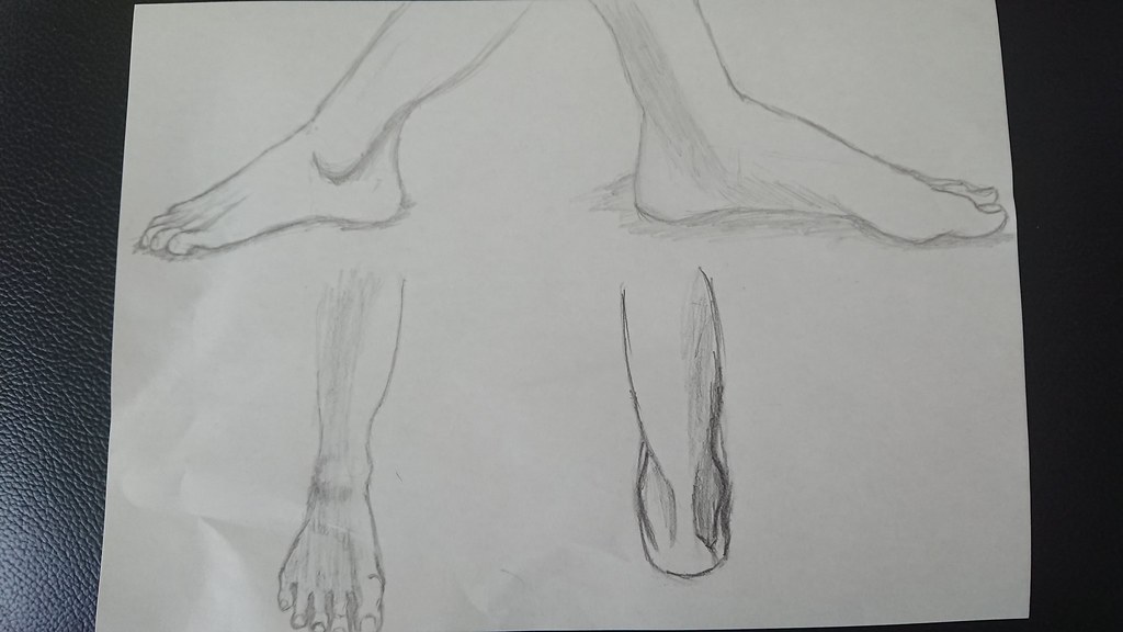 足の模写