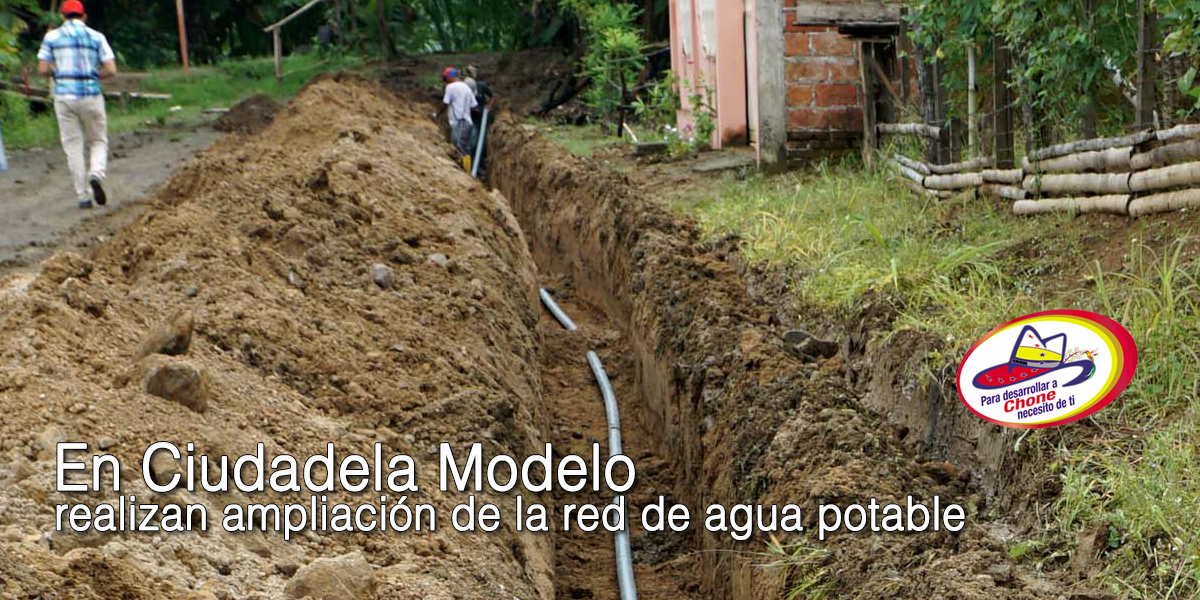 En Ciudadela Modelo realizan ampliación de la red de agua potable