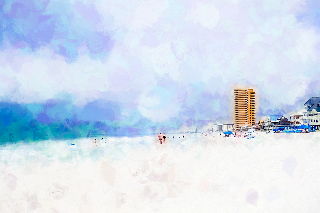 PCB beach, with overpainting