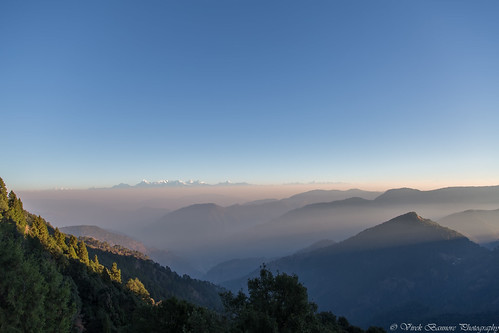 india nature uttrakhand hdr landscape panorama sunrise mountains himalayan ranges nanda devi first light rays forest