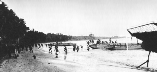 Carlson's 2nd U.S. Marine Raider Battalion lands at Aola Bay on Guadalcanal on November 4, 1942.