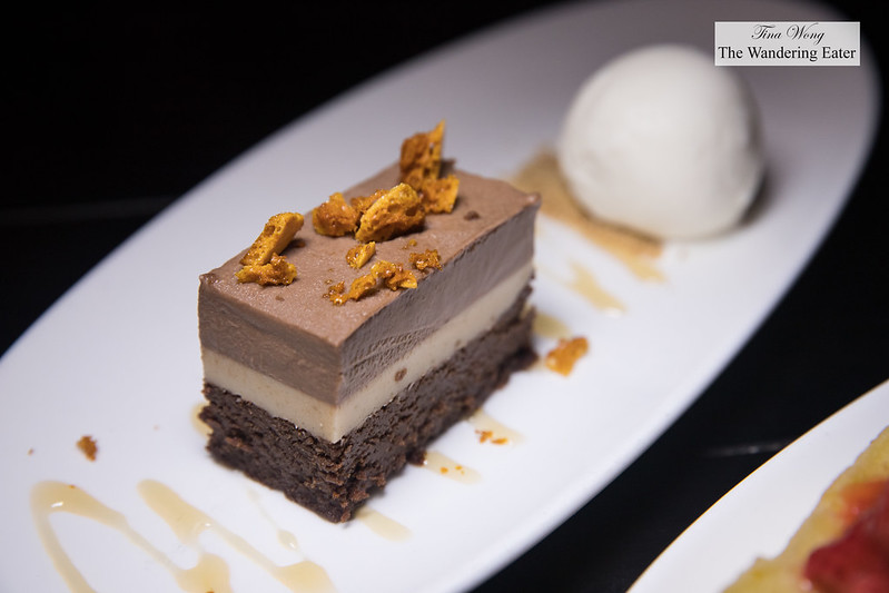 Milk & Honey, milk chocolate peanut butter cake, honeycomb, milk & honey ice cream