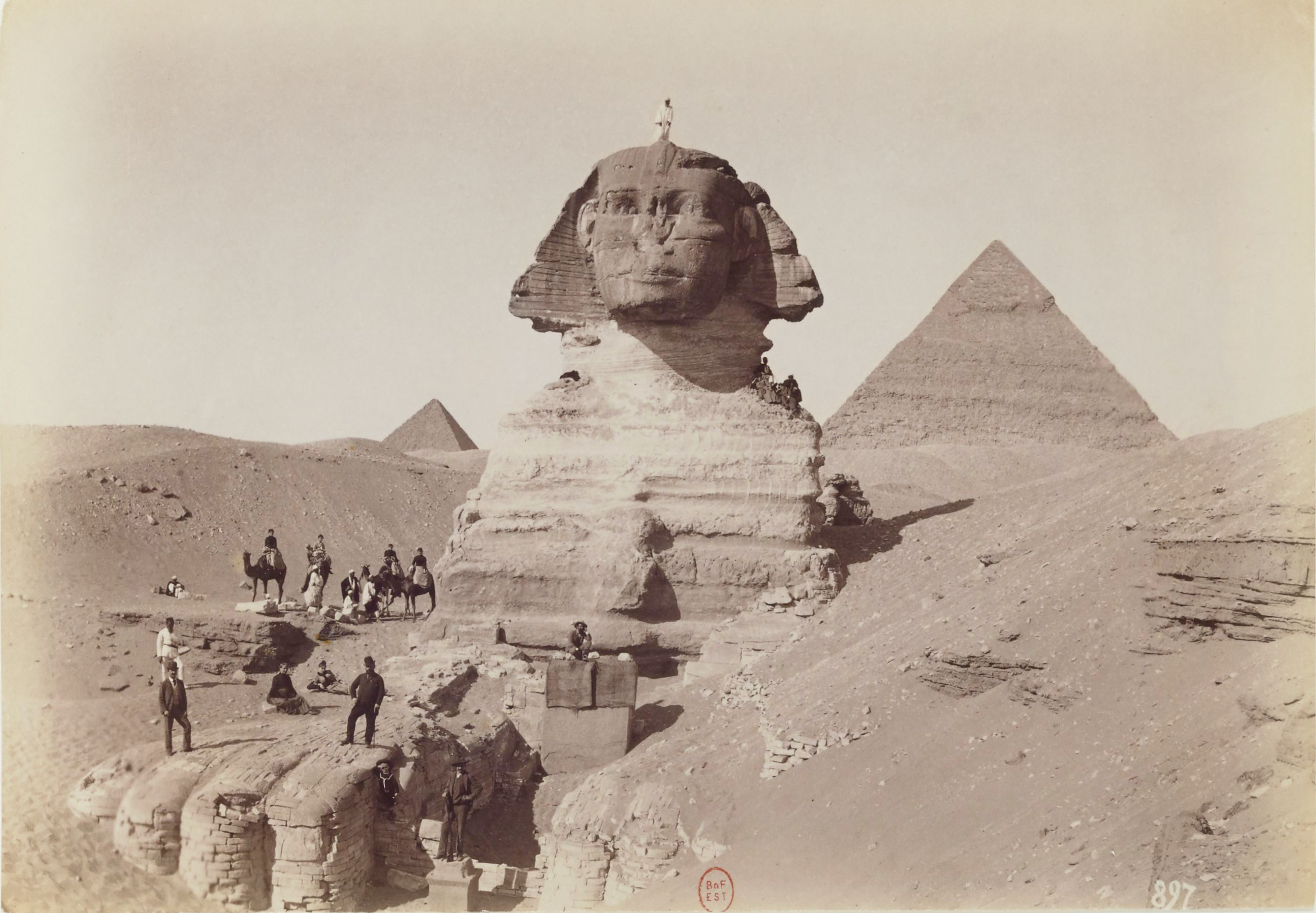 The Great Sphinx of Giza, circa 1880s, by Beniamino Facchinelli.