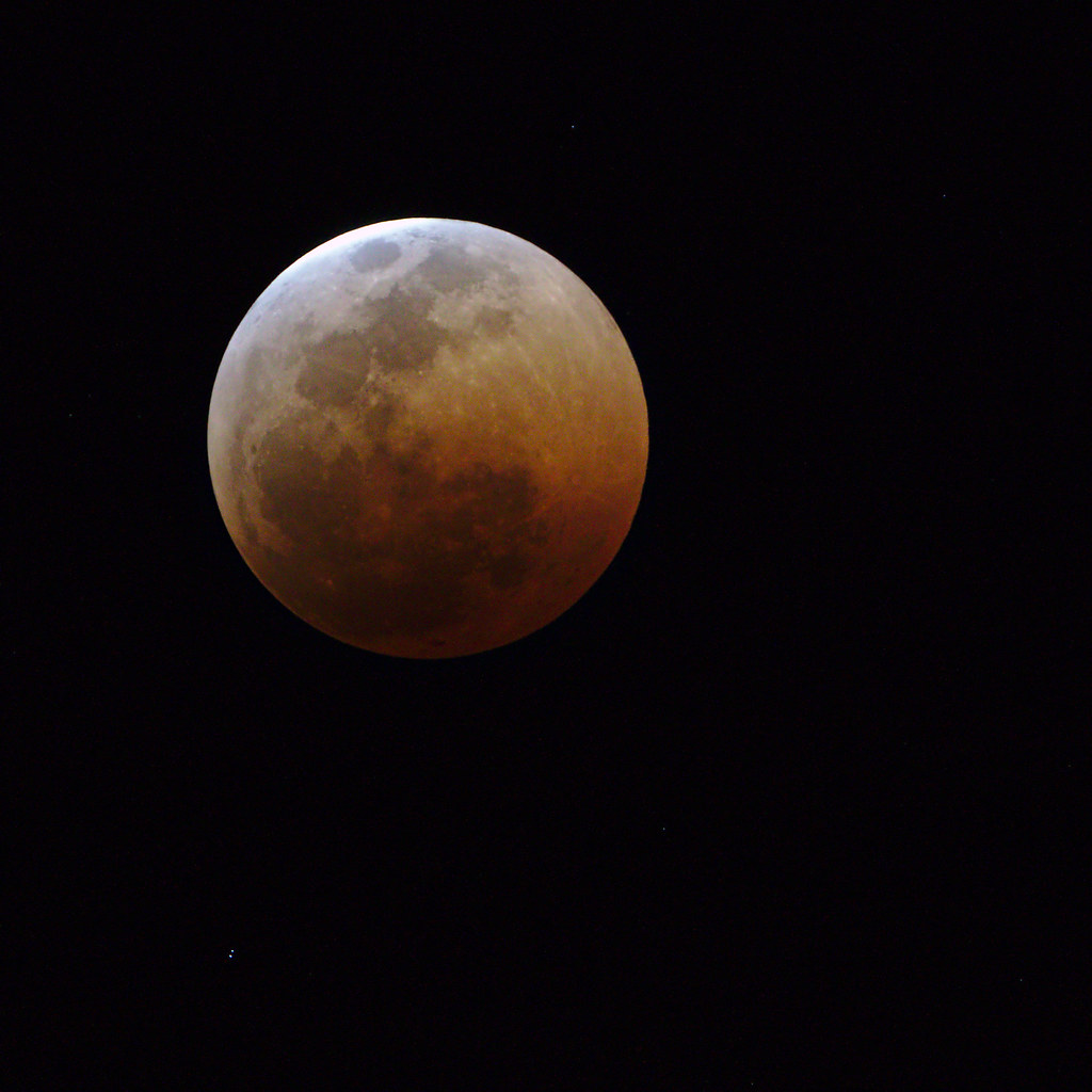 Lunar eclipse with red moon - Derek Keats - Flickr