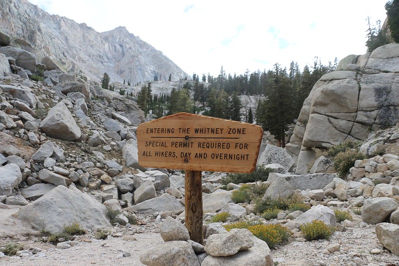 We made it out beyond the official Whitney Zone Sign on the Mount Whitney Trail