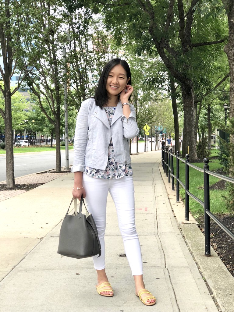 How To Style A Linen Moto Jacket