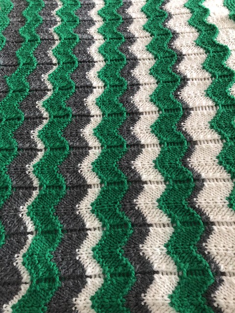 Ballyhoura Baby Blanket - free knitting pattern. Read about it on EvinOK.com