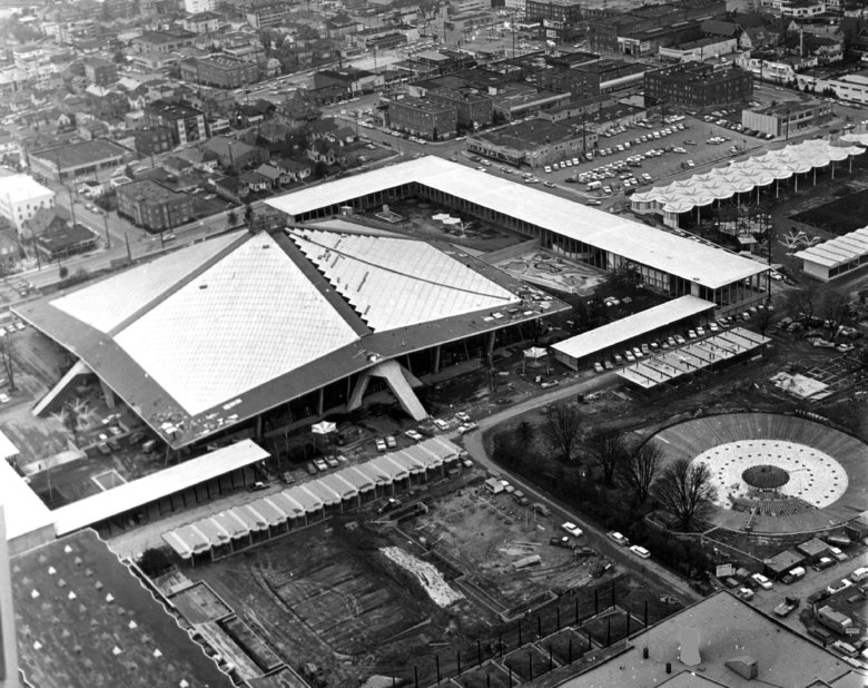 Washington State Coliseum in Seattle, Washington, circa 1962.