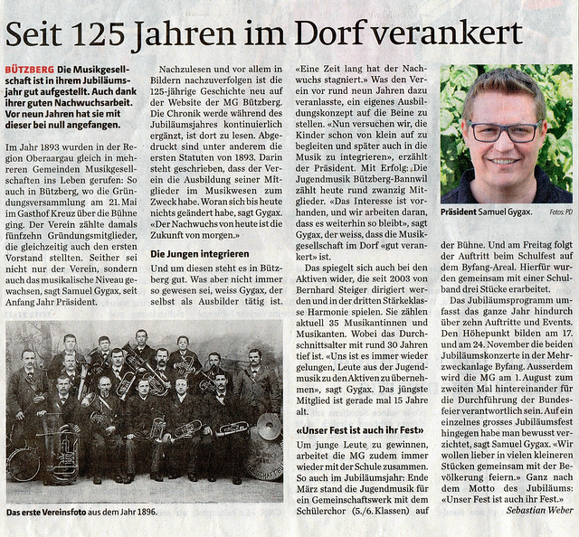 BZ Bernzer Zeitung vom 11.06.2018 Seit 125 Jahren im Dorf veran-003