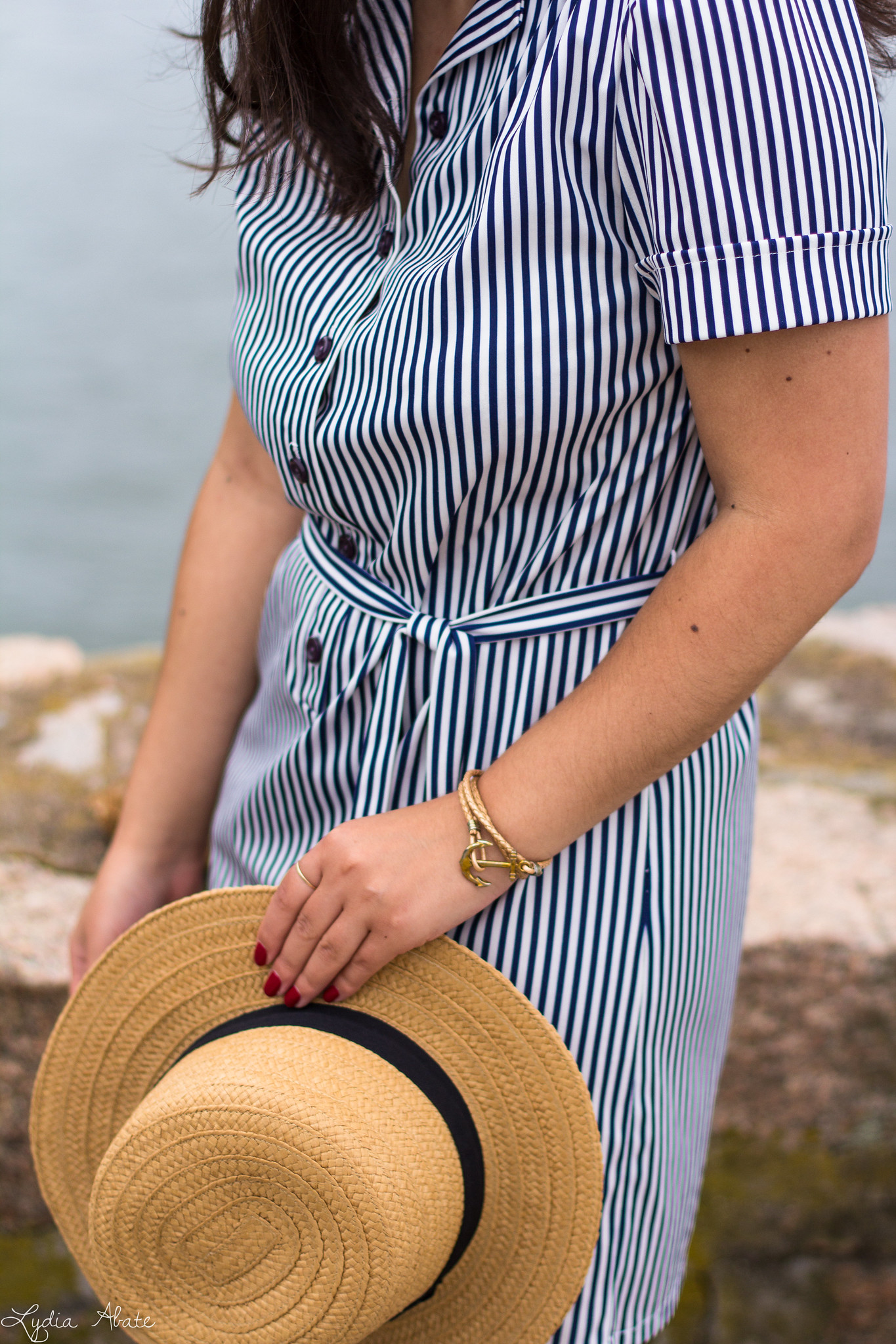 vintage striped dress, straw boater hat, macrame tote -9.jpg