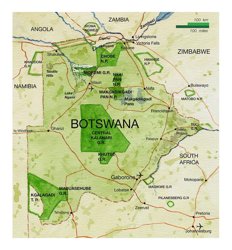 Parques Nacionales y reservas de Botswana: resumen y datos varios - BOTSWANA, ZIMBABWE Y CATARATAS VICTORIA: Tras la Senda de los Elefantes (1)