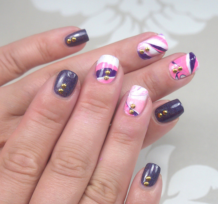 water marble nails