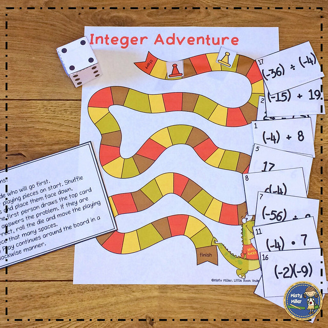 Repurpose an old game board into a brand new math game. You can use a variety of math skills including converting integer operations. Perfect for your math centers and engaging your students.