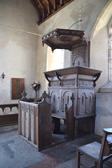 pulpit (17th Century) and stall (15th Century)
