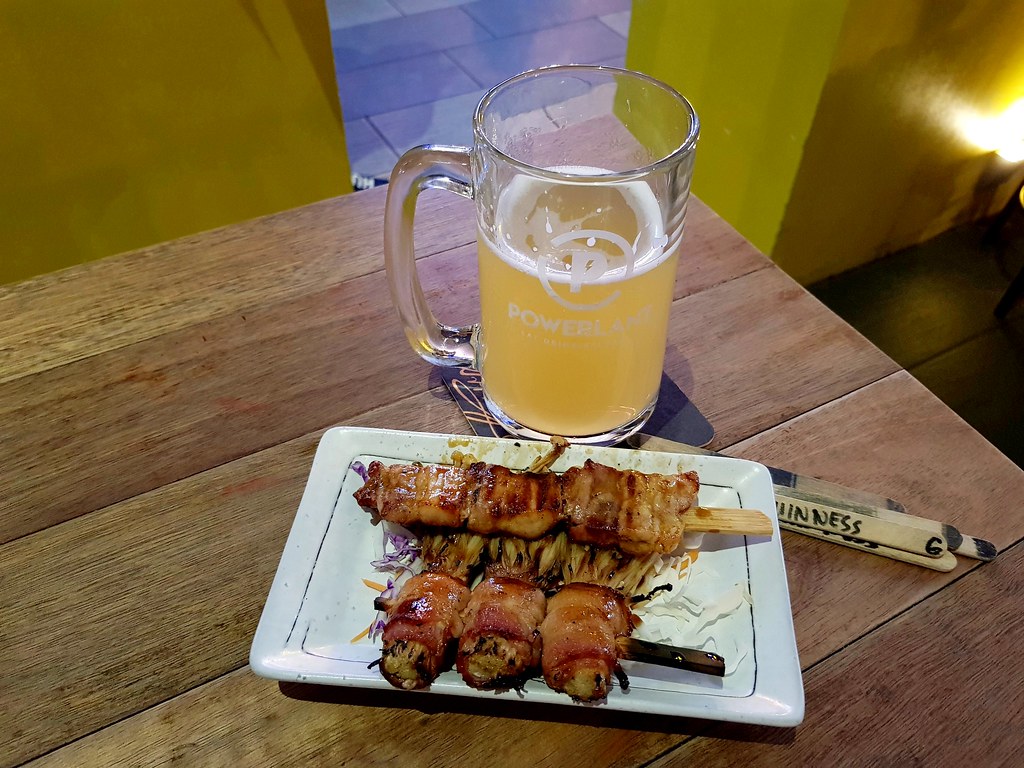 Grilled Soy Pork Belly & Grilled Bacon Mushroom $11 & Guiness+TigerWhite 7 for $83 @ Power Plant at Tropicana City Mall
