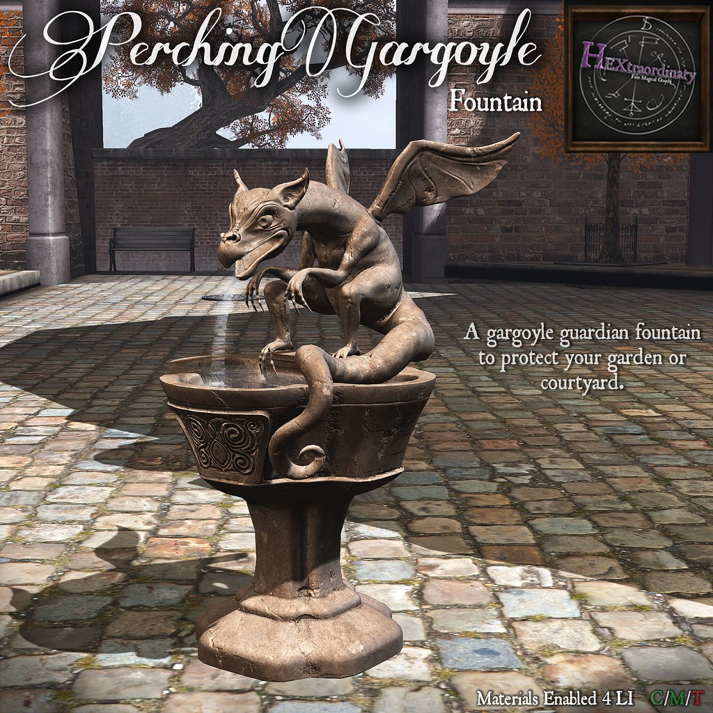 Perching Gargoyle Fountain @ FLF