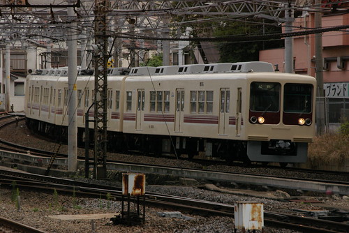 Shin-Keisei 8000 series in Matsudo.Sta, Matsudo, Chiba, Japan /August 30, 2009