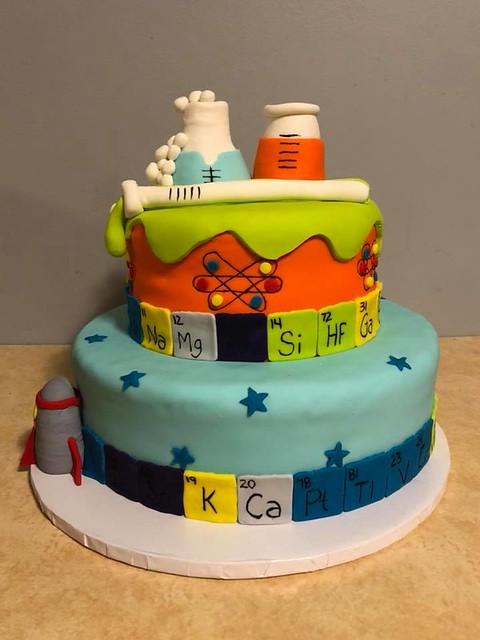A Scientist’s Birthday Cake by SugarShaper, LLC